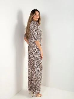 Conjunto animal print camisola e calças