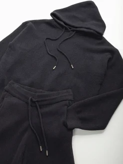 Conjunto malha suave sweatshirt e calças