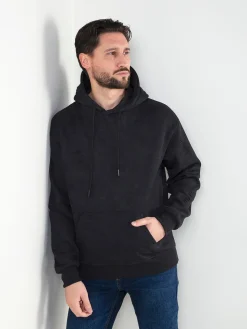 Hoodie com efeito desgastado