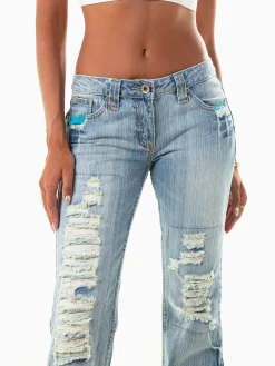 Jeans flare cintura baixa