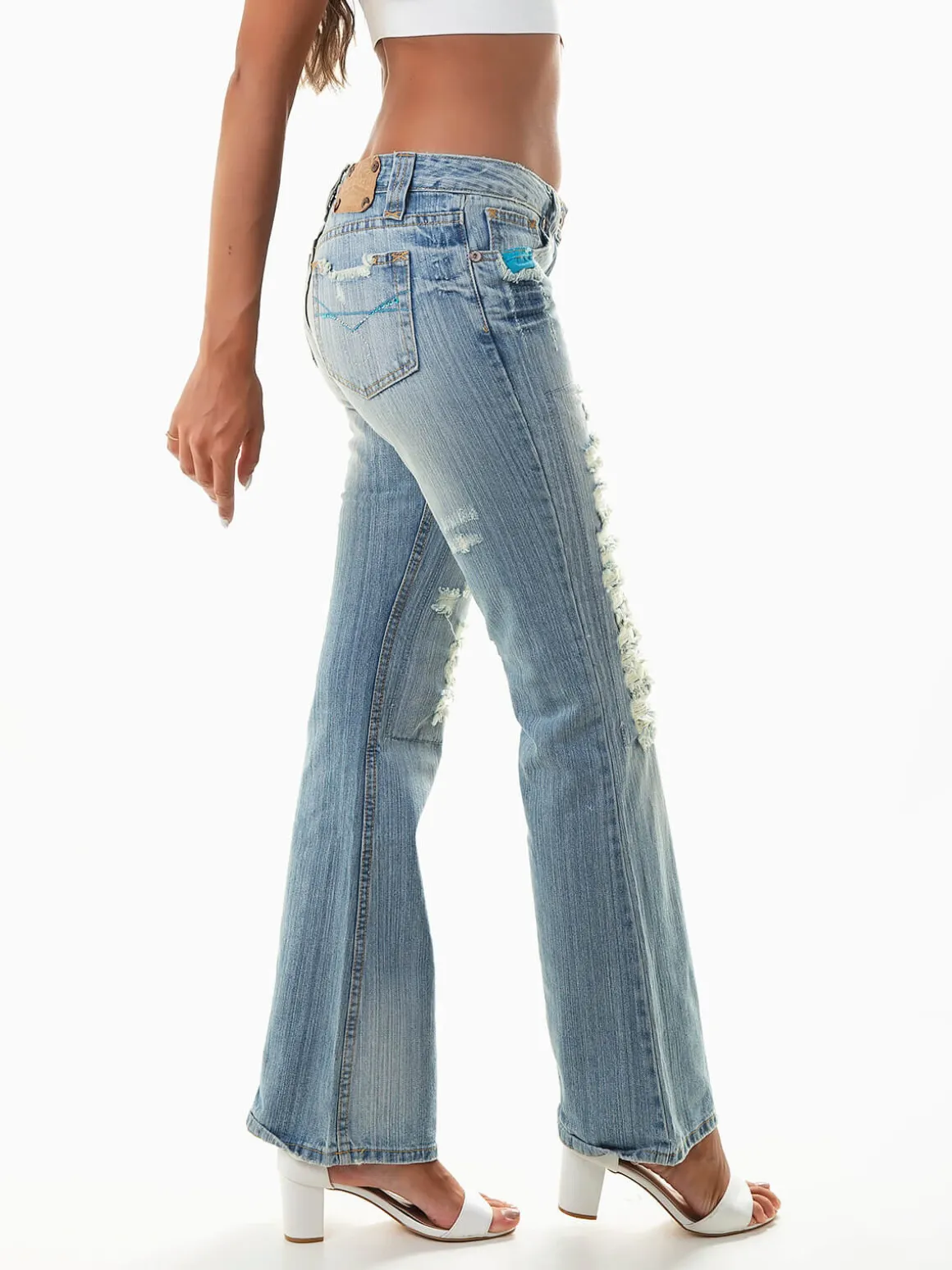 Jeans flare cintura baixa