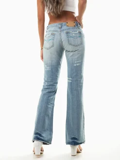 Jeans flare cintura baixa