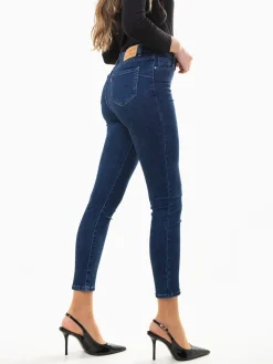 Jeans skinny push-up azul escuro