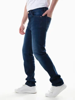 Jeans straight fit azul escuro