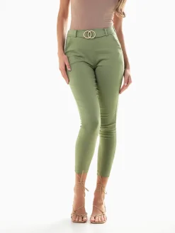 Leggings elásticas com cinto