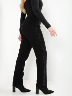 Leggings pretas com detalhe brilhante