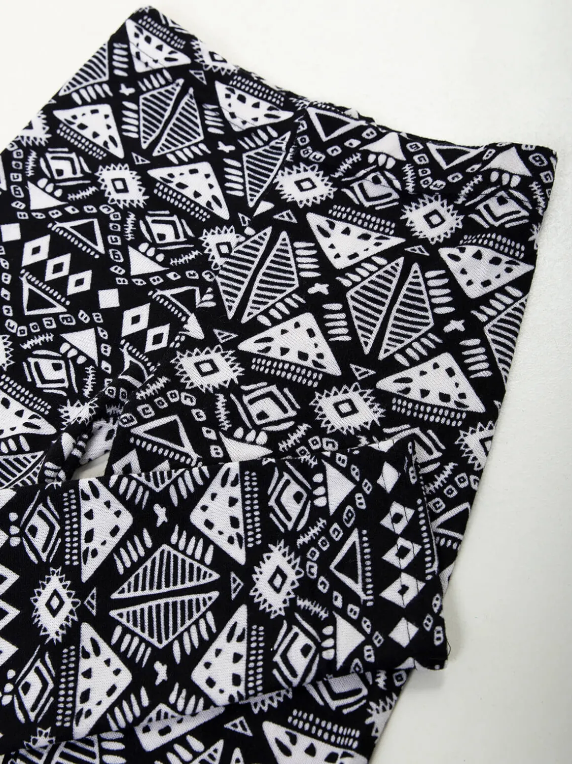 Leggings pretos estampados de cintura alta