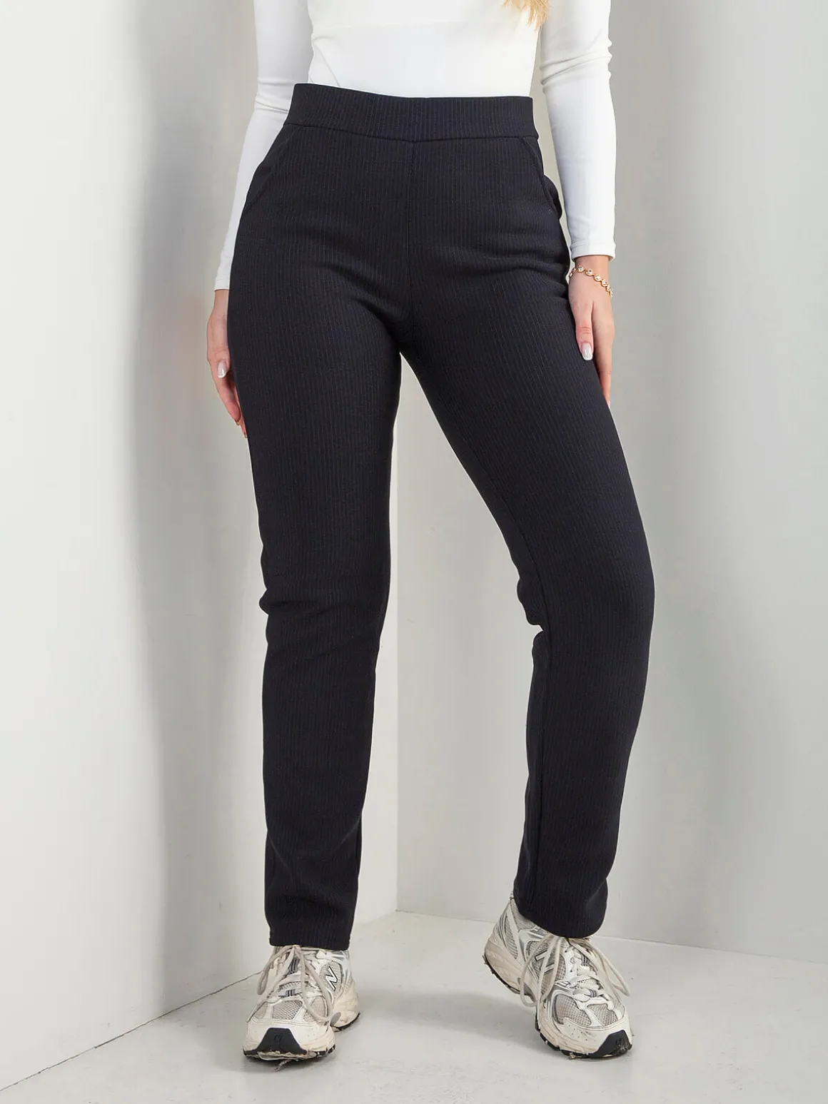 Leggings riscas com interior polar
