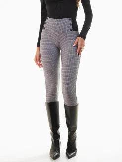 Leggings xadrez cintura alta