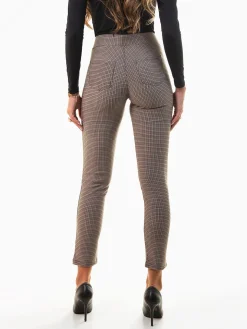 Leggings xadrez cintura alta