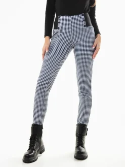 Leggings xadrez vichy cintura alta