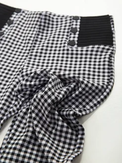 Leggings xadrez vichy cintura alta