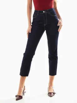 Mom jeans azul escuro