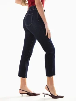 Mom jeans azul escuro