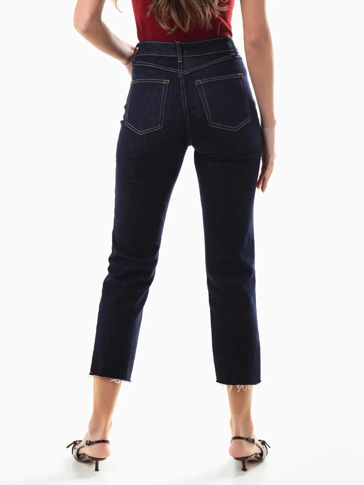 Mom jeans azul escuro