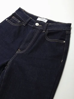 Mom jeans azul escuro