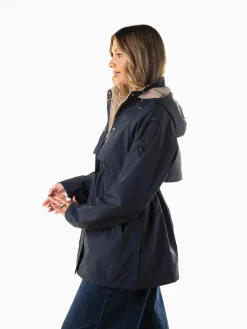 Parka reversível com fívelas