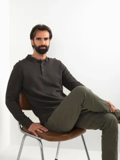 Polo malha com textura