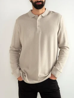 Polo malha com textura