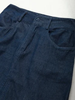 Saia midi ganga com abertura