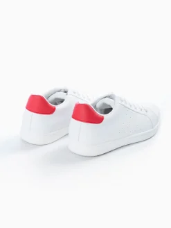 Sapatilhas desportivas brancas com vermelho