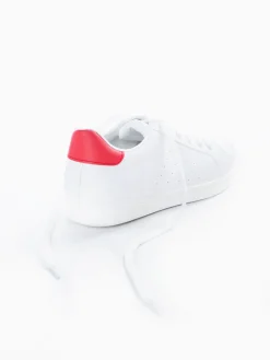 Sapatilhas desportivas brancas com vermelho