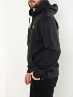 Sweatshirt capuz cardada com bordado