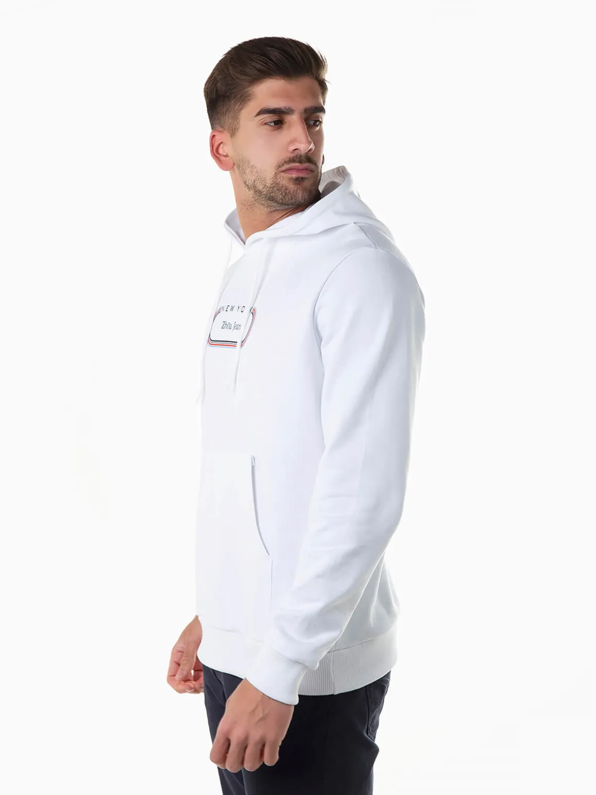 Sweatshirt capuz com estampado