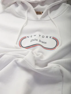 Sweatshirt capuz com estampado