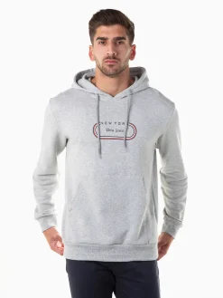 Sweatshirt capuz com estampado