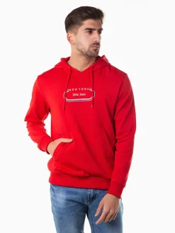 Sweatshirt capuz com estampado