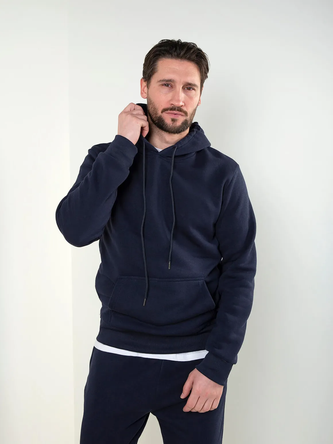 Sweatshirt capuz com interior cardado