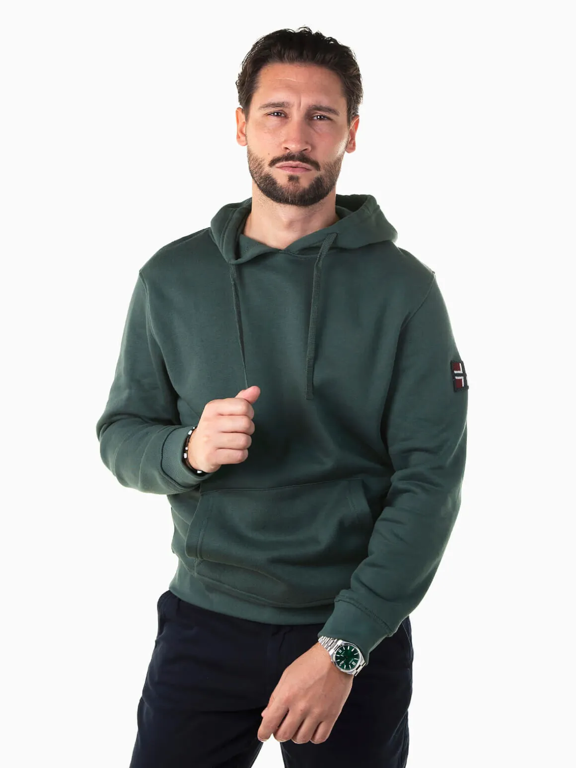 Sweatshirt com capuz e bolso canguru