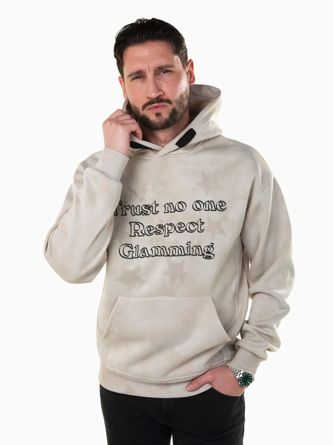 Sweatshirt com capuz estampada