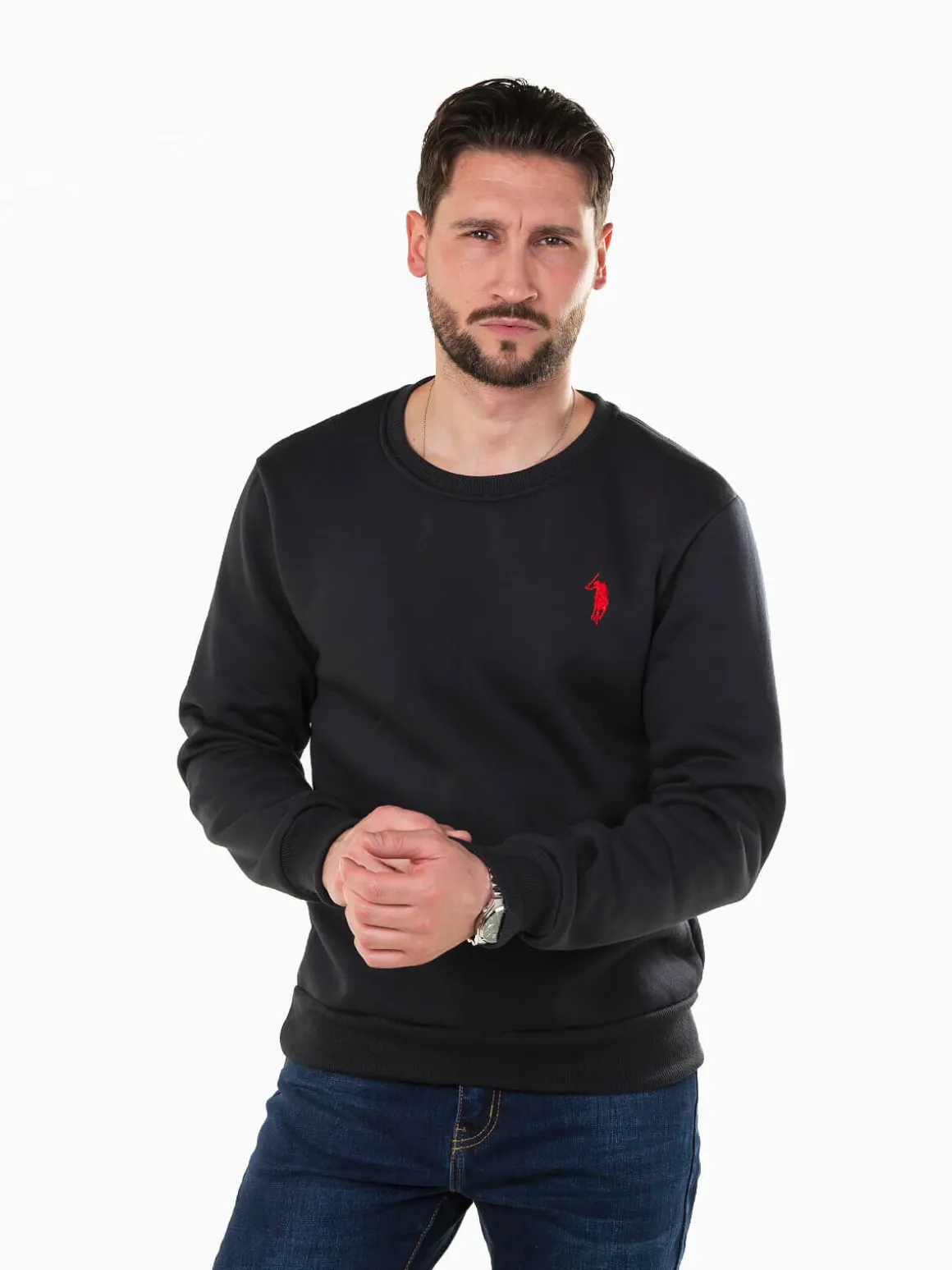 Sweatshirt com símbolo bordado