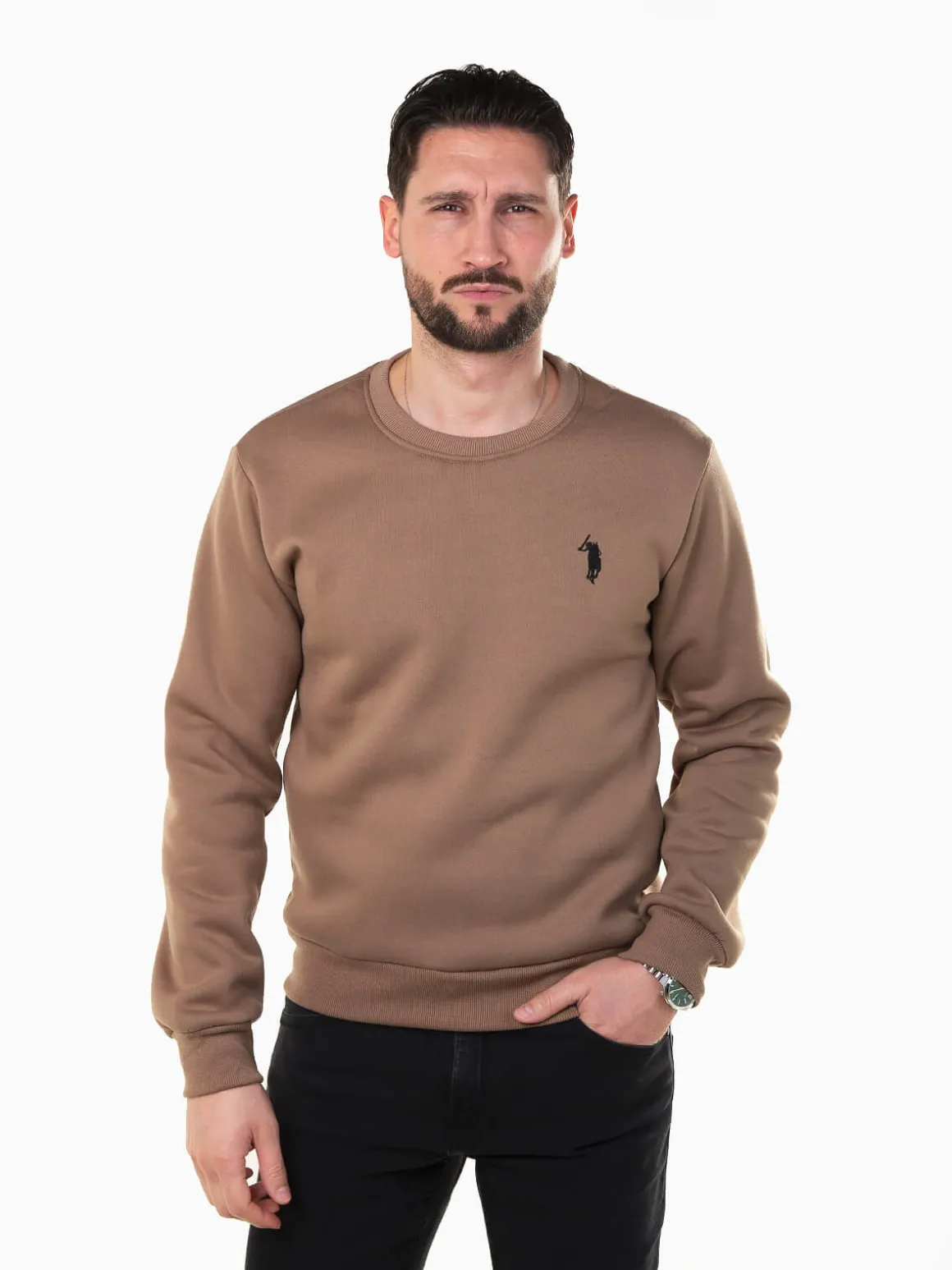 Sweatshirt com símbolo bordado