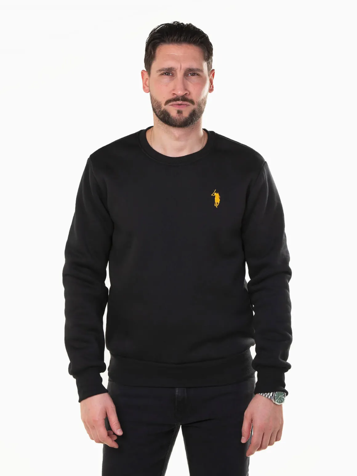 Sweatshirt com símbolo bordado