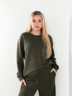 Sweatshirt com strass