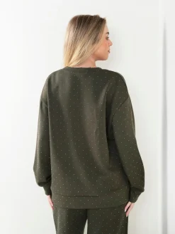 Sweatshirt com strass