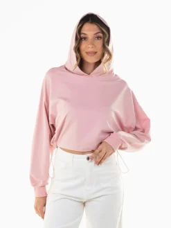 Sweatshirt cropped oversized com capuz