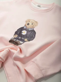 Sweatshirt oversized com urso