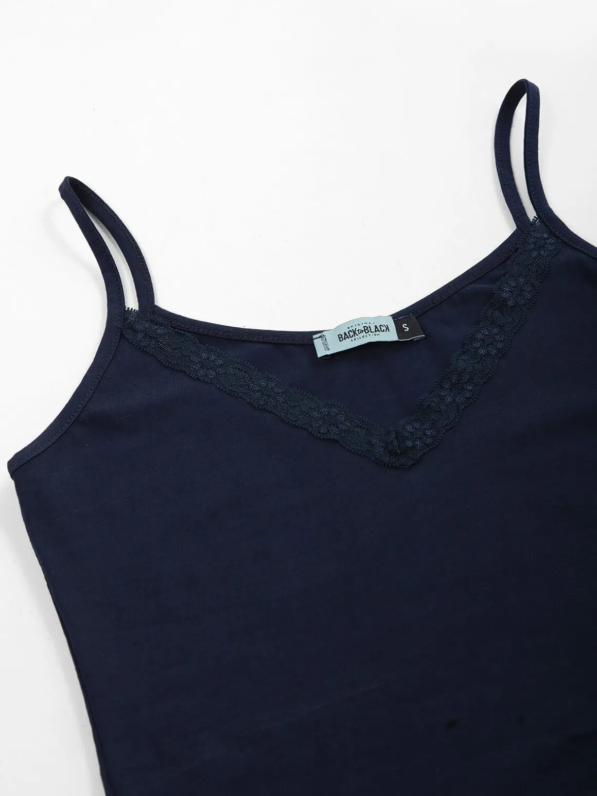 Top básico algodão com renda