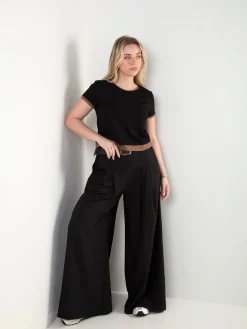 T-shirt bicolor manga curta