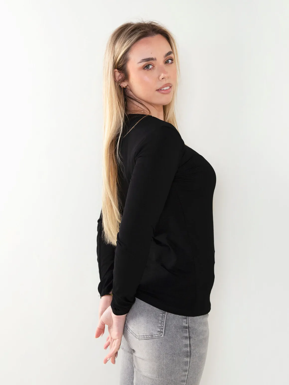 T-shirt básica decote redondo