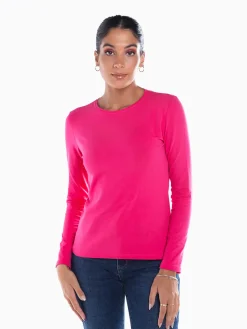 T-shirt básica manga comprida cardada