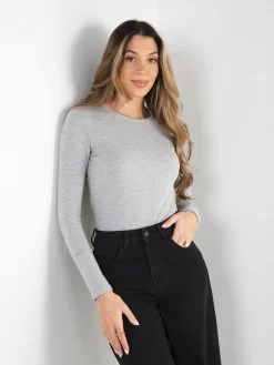 T-shirt básica manga comprida