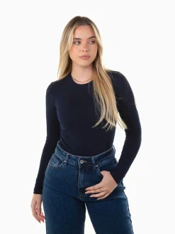 T-shirt básica manga comprida