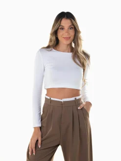 T-shirt básica manga comprida