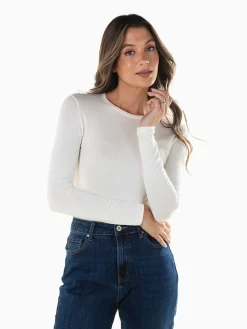 T-shirt básica manga comprida