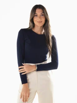 T-shirt básica manga comprida